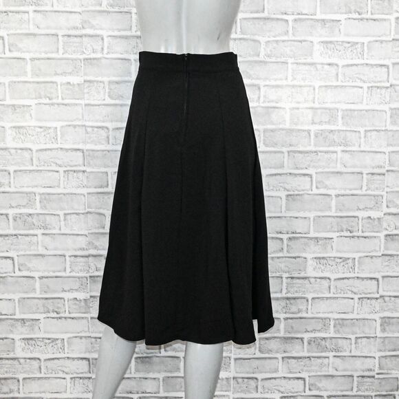 Laura Byrnes California Women's Pinup Pleated Box Skirt in Black sz Small - Picture 4 of 11
